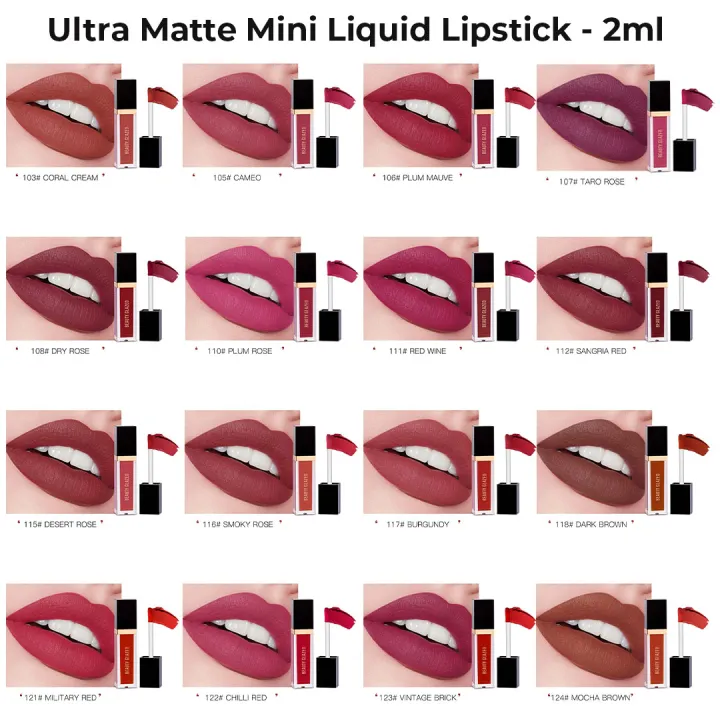 beauty glazed mini lipstick all shade
